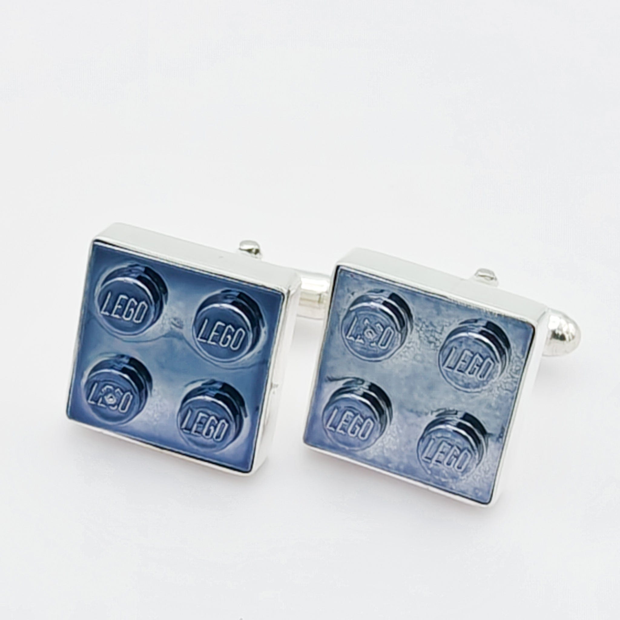 Hepburn and Hughes Building Block Cufflinks | Chrome Coated 15mm | Sterling Silver