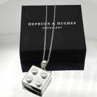 Hepburn and Hughes Building Block Pendant | Chrome Coated 15mm | Sterling Silver