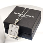 Hepburn and Hughes Building Block Pendant | Chrome Coated 15mm | Sterling Silver