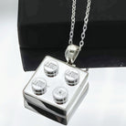 Hepburn and Hughes Building Block Pendant | Chrome Coated 15mm | Sterling Silver