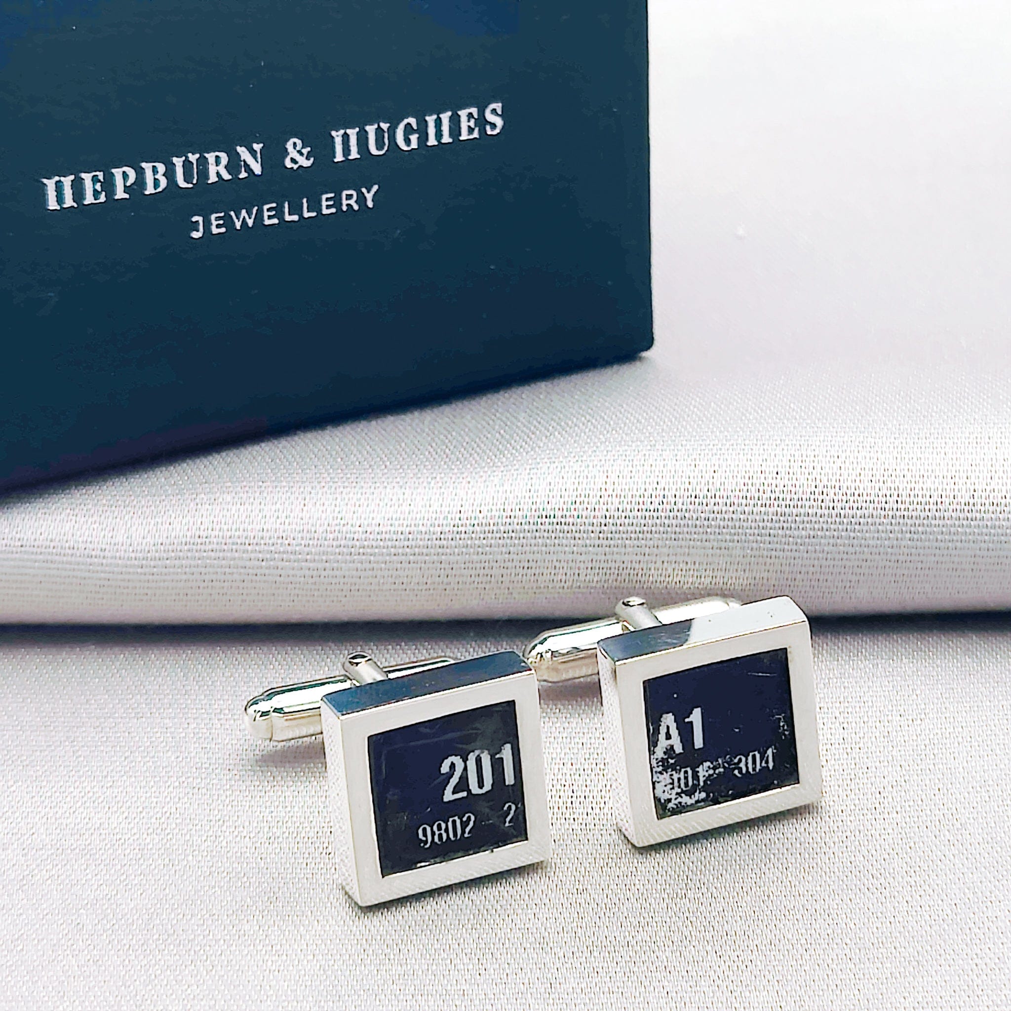 Hepburn and Hughes Chinook Helicopter Cufflinks | Genuine Chinook parts | Aviation Gift | Sterling Silver