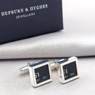 Hepburn and Hughes Chinook Helicopter Cufflinks | Genuine Chinook parts | Aviation Gift | Sterling Silver