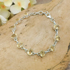 Hepburn and Hughes Citrine Bracelet | 10 Ovals | November Birthstone | Sterling Silver