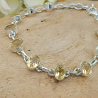 Hepburn and Hughes Citrine Bracelet | 10 Ovals | November Birthstone | Sterling Silver