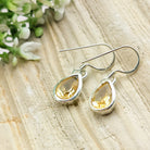 Hepburn and Hughes Citrine Earrings | Golden Teardrop | November Birthstone | Sterling Silver