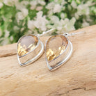 Hepburn and Hughes Citrine Earrings | Teardrop | November Birthstone | Sterling Silver