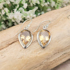 Hepburn and Hughes Citrine Earrings | Teardrop | November Birthstone | Sterling Silver