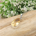 Hepburn and Hughes Citrine Pendant | 22m Teardrop | November Birthstone | Sterling Silver