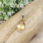 Hepburn and Hughes Citrine Pendant | 22m Teardrop | November Birthstone | Sterling Silver