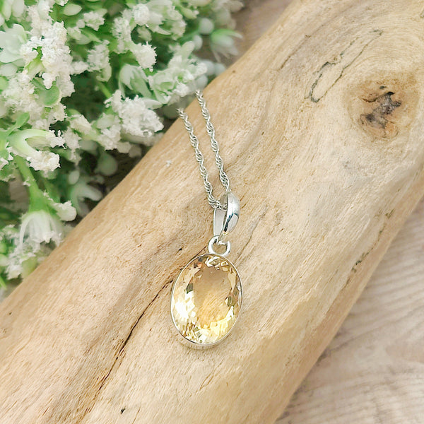 Citrine Gemstone Pendant/92 Silver Citrine Pendant Necklace/Fancy Citrine Pendant/Cluster DIY Pendant For Men& Woman/13x7-14x8mm good