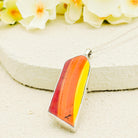 Hepburn & Hughes Ltd Clarice Cliff Pendants | Original 1930s Fragments | 40mm Orange Pieces | Recycled Sterling Silver