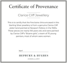 Hepburn & Hughes Ltd Clarice Cliff Pendants | Original 1930s Fragments | 40mm Orange Pieces | Recycled Sterling Silver