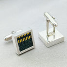 Hepburn and Hughes Computer Circuit Board Cufflinks | Sterling Silver Cuff Links