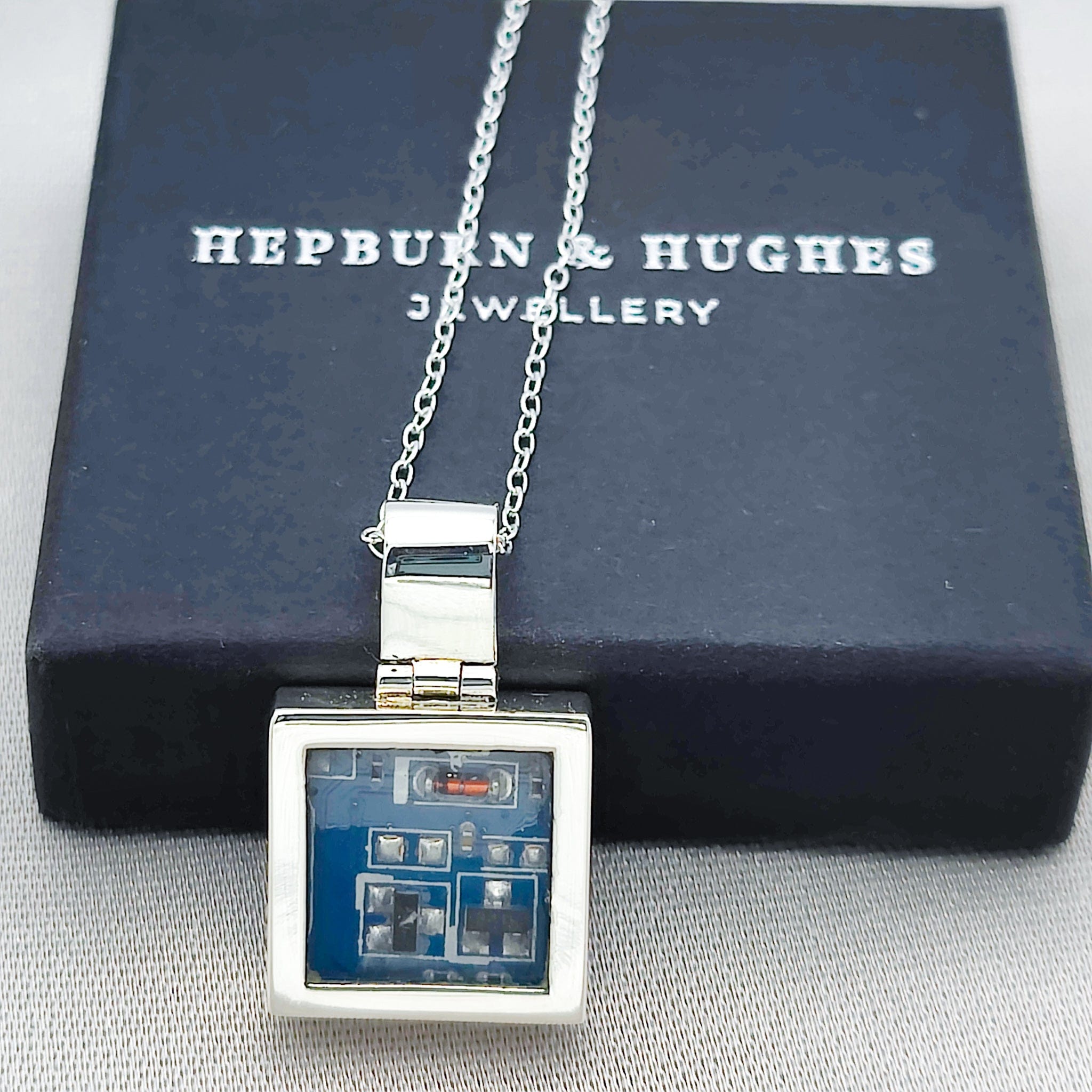 Computer Circuit Board Pendant | IT Gift | Sterling Silver