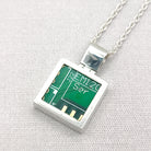 Hepburn and Hughes Computer Circuit Board Pendant | IT Gift | Sterling Silver