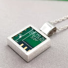 Hepburn and Hughes Computer Circuit Board Pendant | IT Gift | Sterling Silver