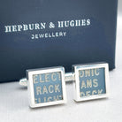 Hepburn and Hughes Concorde Cufflinks | Aviation Gift | Control Panel | Sterling Silver