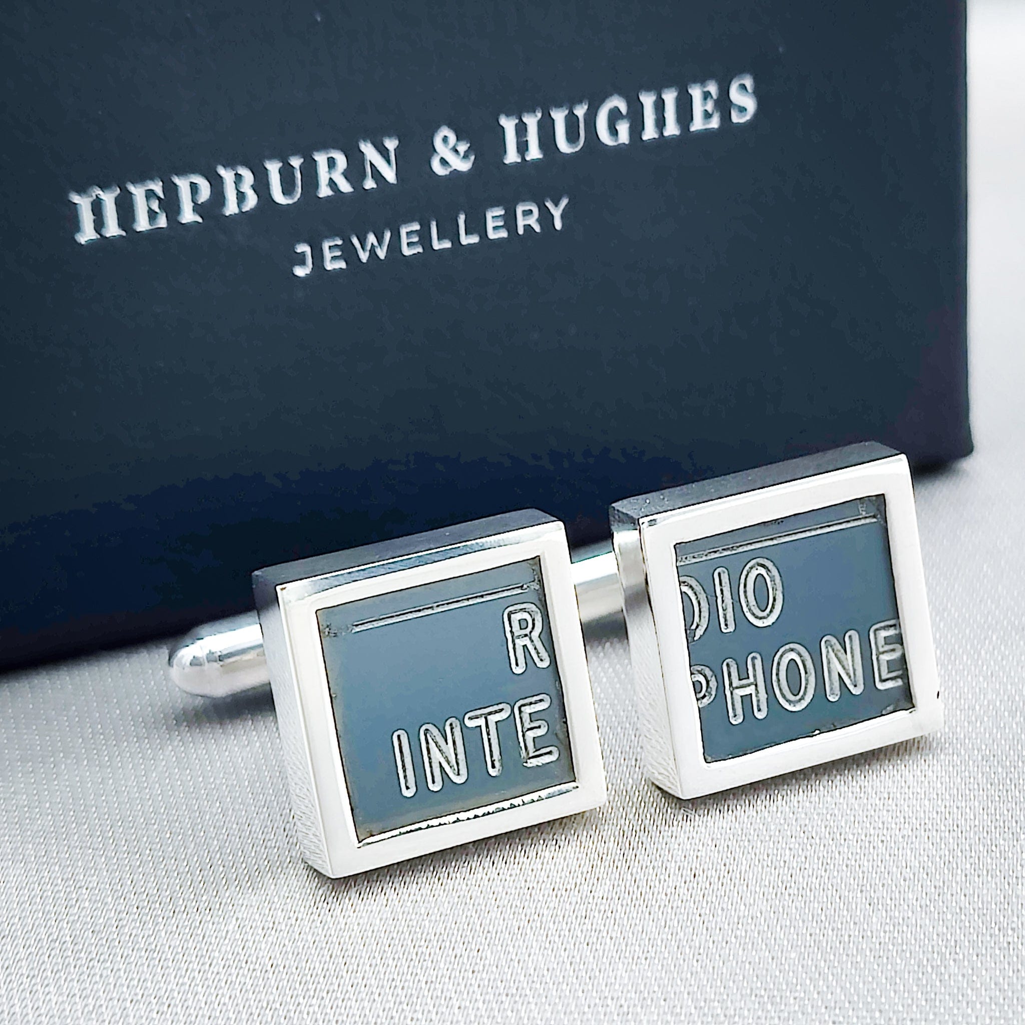 Hepburn and Hughes Concorde Cufflinks | Aviation Gift | Control Panel | Sterling Silver