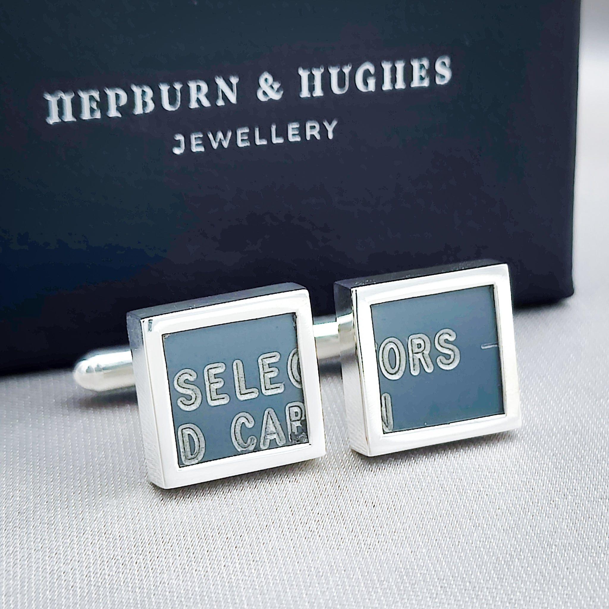 Hepburn and Hughes Concorde Cufflinks | Aviation Gift | Control Panel | Sterling Silver