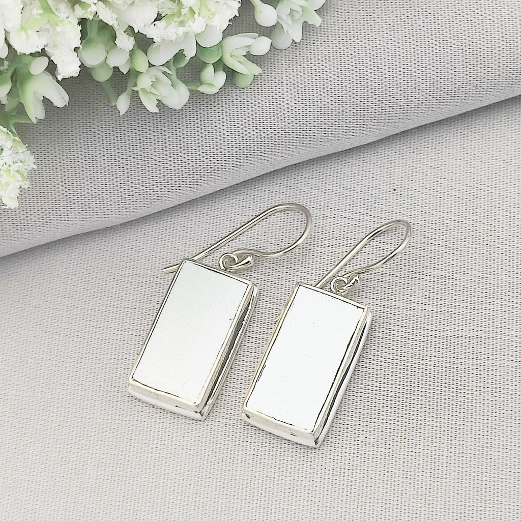 Hepburn and Hughes Concorde Earrings Limited Edition | Rectangular | Sterling Silver