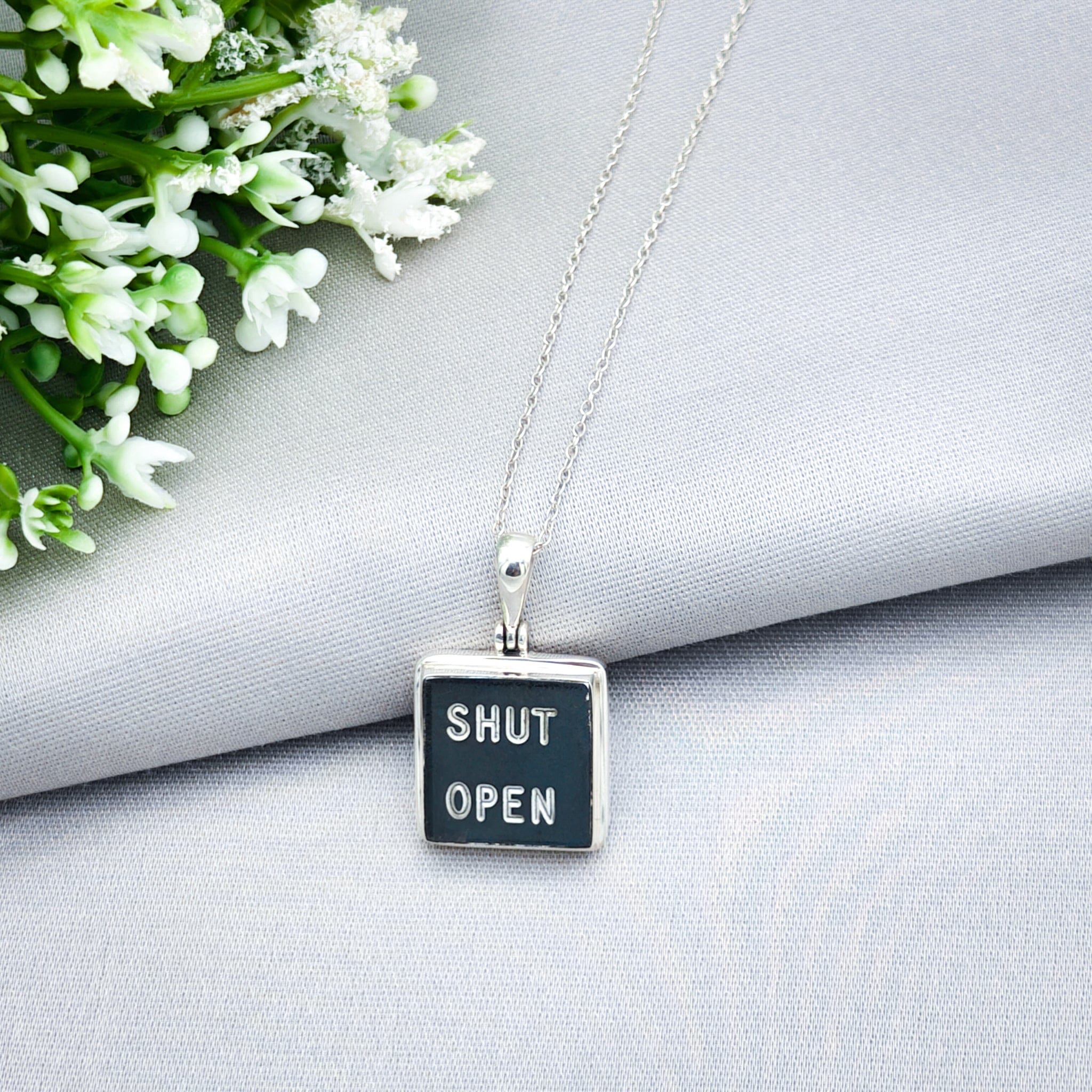 Hepburn and Hughes Concorde Pendant | Aviation Gift | 16mm Square | Sterling Silver