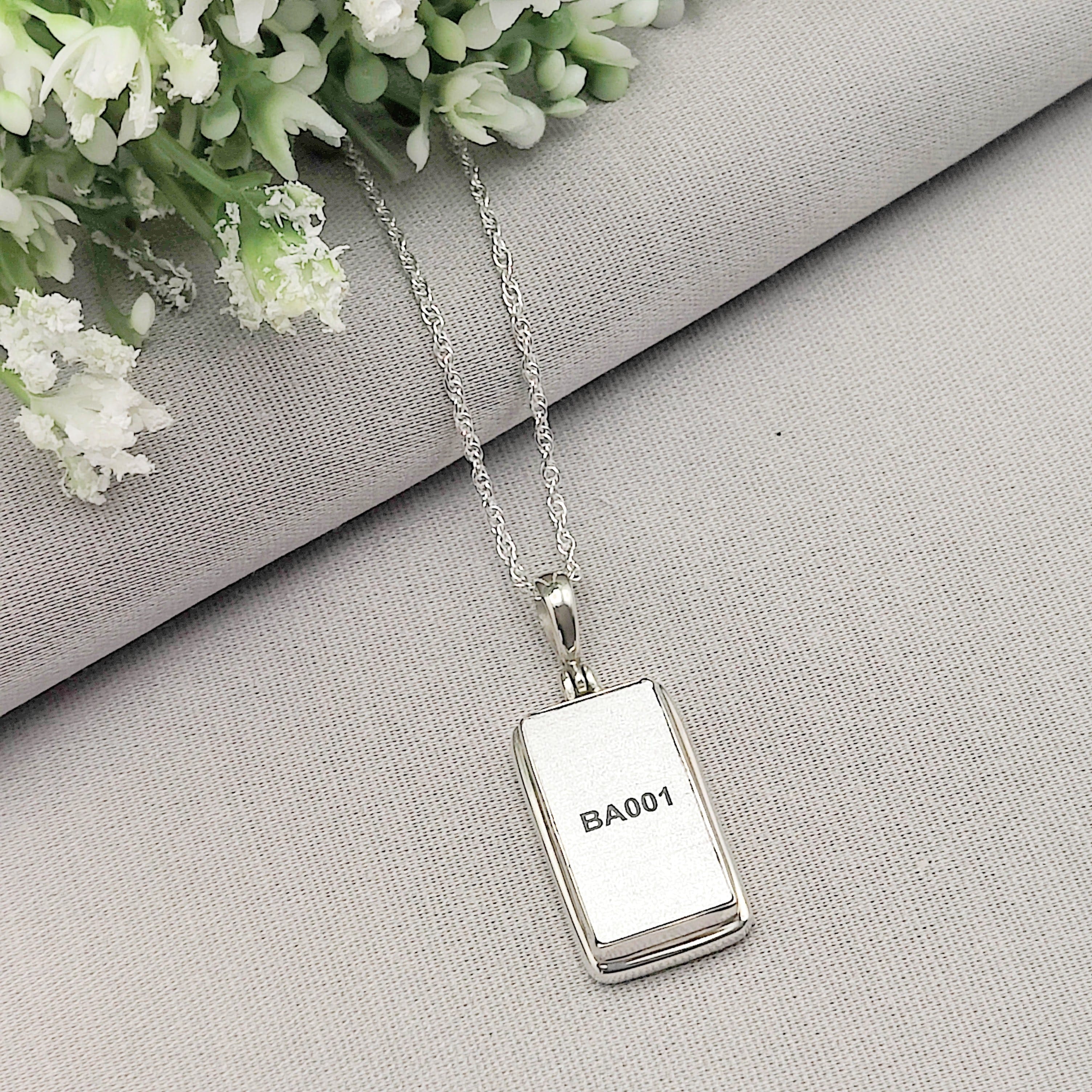 Hepburn and Hughes Concorde Pendant | Aviation Gift | Rectangle | Sterling Silver