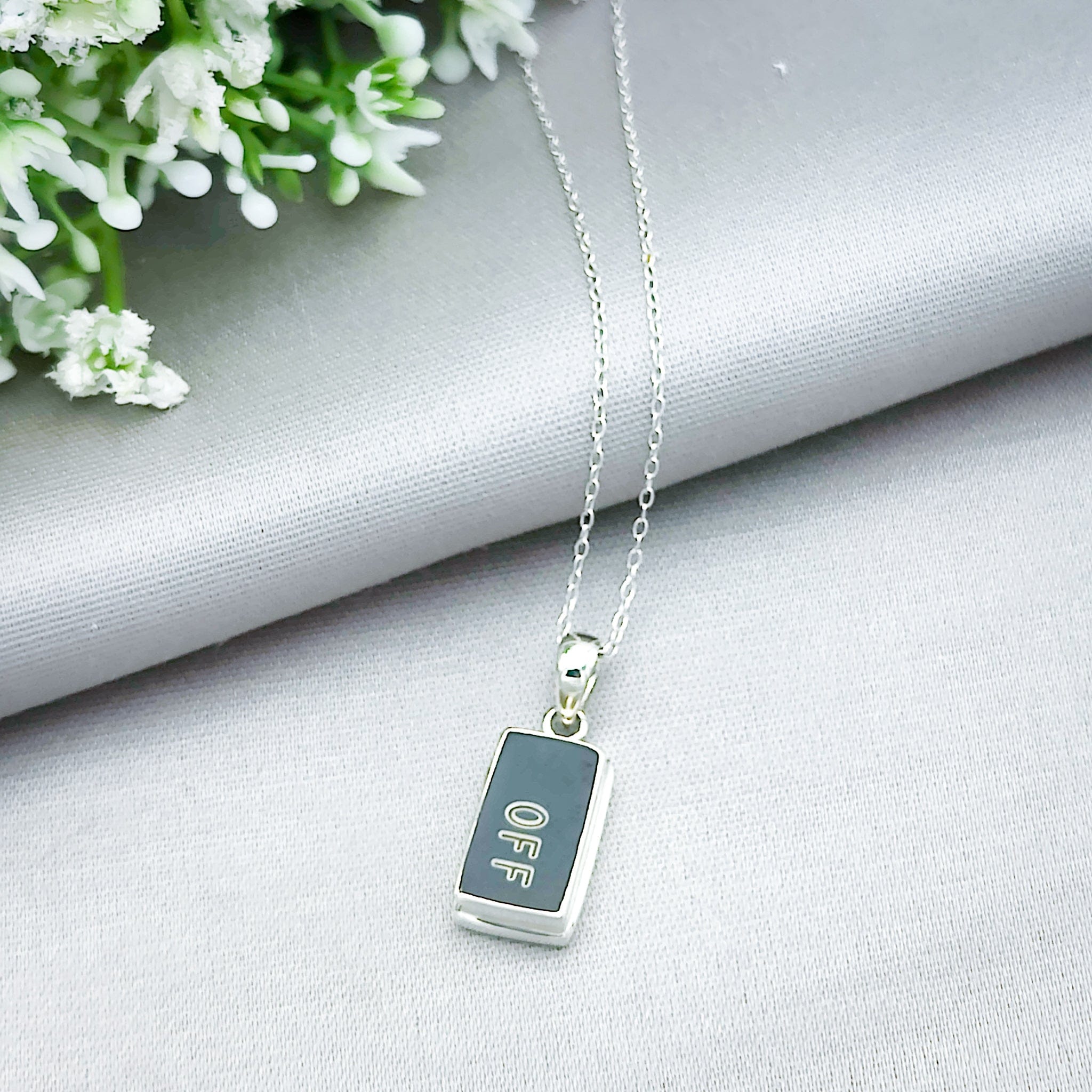 Hepburn and Hughes Concorde Pendant Limited Edition | 16mm Rectangle | Sterling Silver