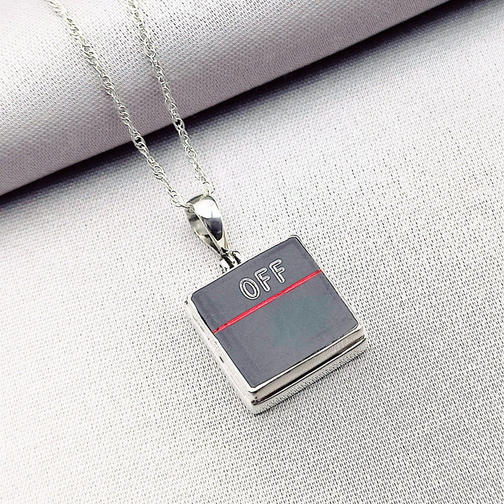 Hepburn and Hughes Concorde Pendant Limited Edition | Red Lines | Sterling Silver