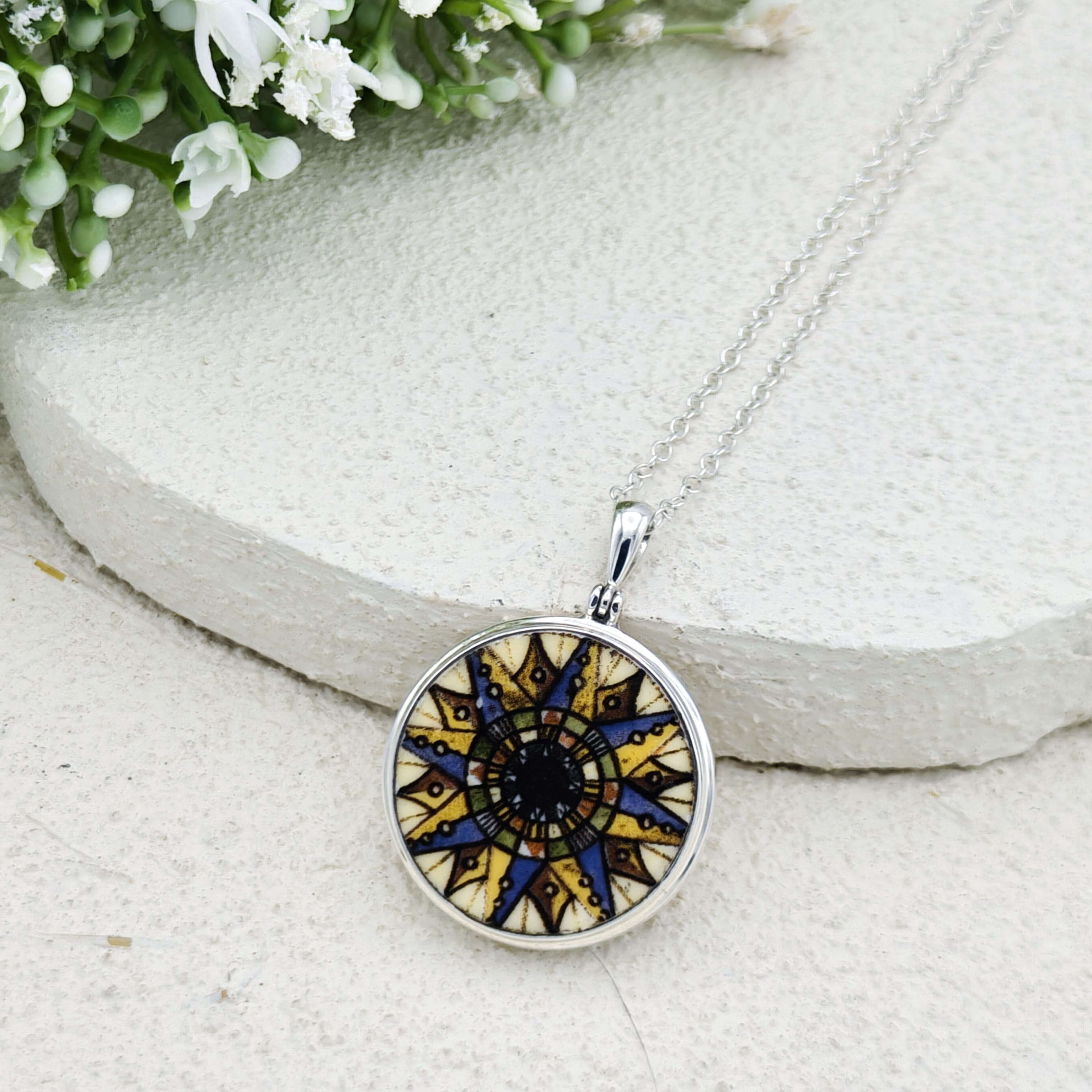 Hepburn and Hughes Concorde Pendant Made With a Commemorative Plate | Aviation Gift | Sterling Silver