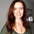 Hepburn and Hughes Crocus Clarice Cliff Art Deco Necklace | Upcycled Sterling Silver Heritage Jewellery