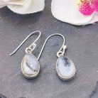 Hepburn and Hughes Dendritic Opal Earrings | Teardrop | October Birthstone | Sterling Silver