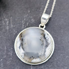 Hepburn and Hughes Dendritic Opal Pendant | 36mm Circle | Gemstone gift | Sterling Silver