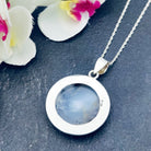 Hepburn and Hughes Dendritic Opal Pendant | 36mm Circle | Gemstone gift | Sterling Silver