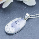 Hepburn and Hughes Dendritic Opal Pendant | Oval | Sterling Silver