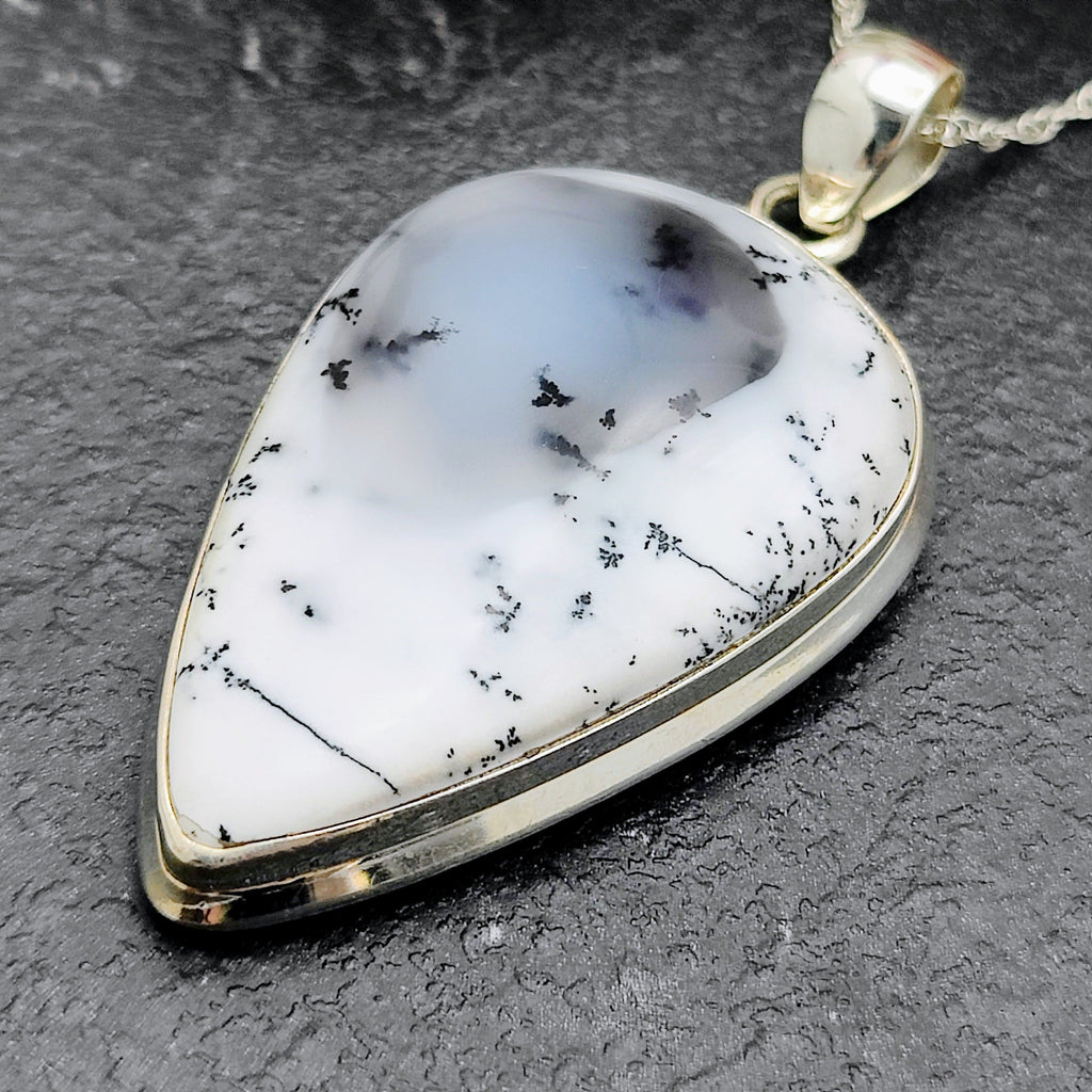 Hepburn and Hughes Dendritic Opal Pendant | Teardrop | Two Options | Sterling Silver