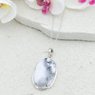 Hepburn and Hughes Dendritic Opal Sterling Silver Pendant | Alternative April Birthstone | Gemstone Gift