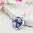 Hepburn and Hughes Dendritic Opal Sterling Silver Pendant | Alternative April Birthstone | Gemstone Gift