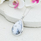 Hepburn and Hughes Dendritic Opal Sterling Silver Pendant | Alternative April Birthstone | Gemstone Gift
