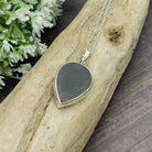 Hepburn and Hughes Dinosaur Bone Pendant | Fossilised Iguanodon Bone | Teardrop | Sterling Silver