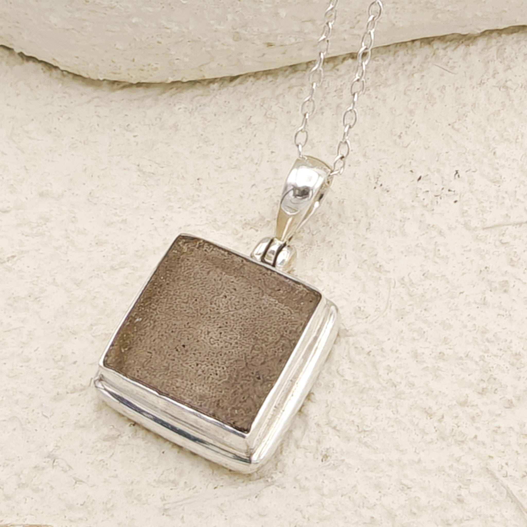 Hepburn and Hughes Dinosaur Egg Shell Pendant | Fossil Necklace | Dinosaur Gift | Sterling Silver