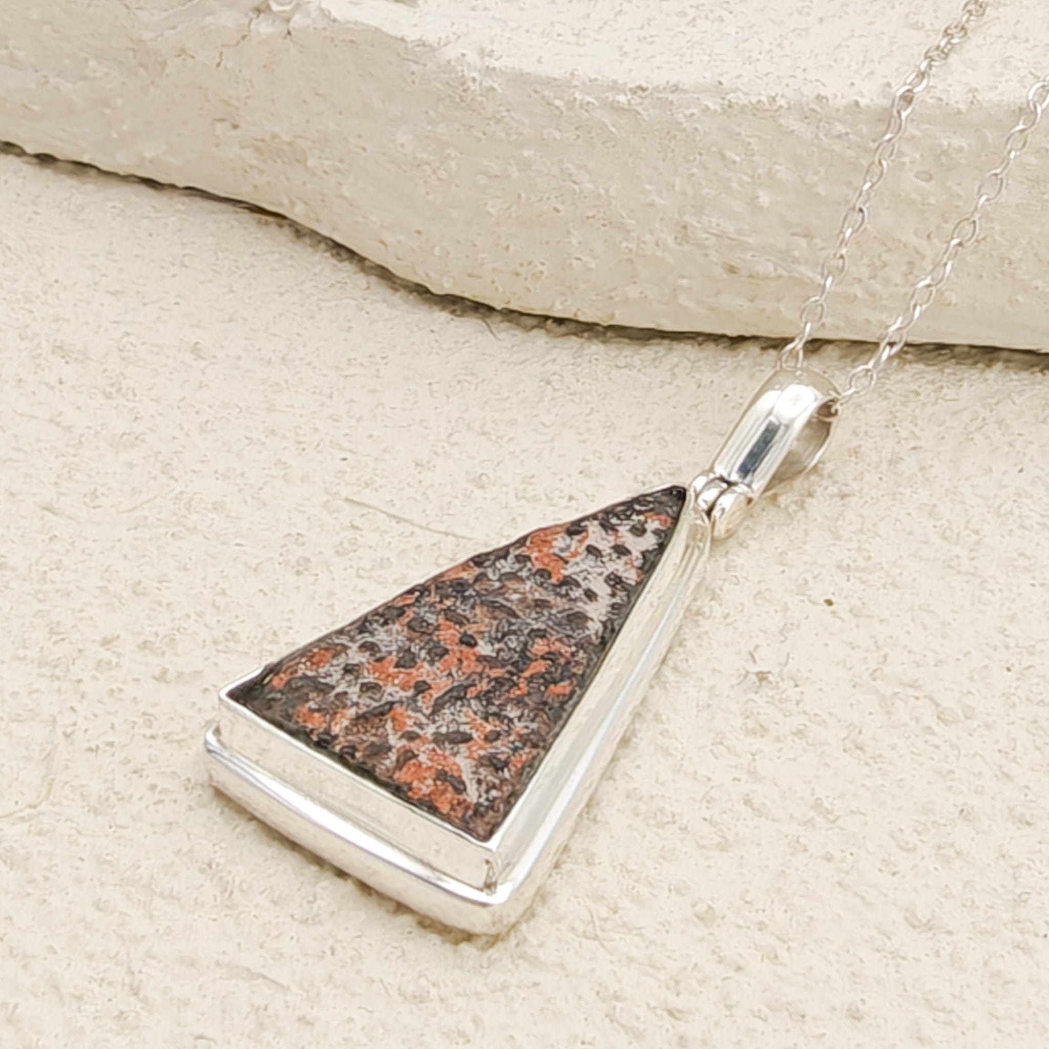 Hepburn and Hughes Dinosaur Egg Shell Pendant | Fossil Necklace | Jurassic Gift | Sterling Silver