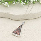 Hepburn and Hughes Dinosaur Egg Shell Pendant | Fossil Necklace | Jurassic Gift | Sterling Silver