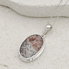 Hepburn and Hughes Dinosaur Egg Shell Pendant | Oval Fossil Necklace |Sterling Silver