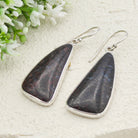 Hepburn and Hughes Dinosaur Fossil Earrings | Brontosaurus | 33mm abstract | Sterling Silver