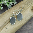 Hepburn and Hughes Dinosaur Fossil Earrings | Fossilised Iguanodon Bone | Oval | Sterling Silver