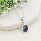 Hepburn and Hughes Earth Tones Agate Pendant in Sterling Silver | May birthstone and Gemini Gift