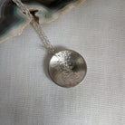 Dezanne Design Eco Silver Hammered Dome Pendant | 18 mm Circle | Necklace | Recycled Sterling Silver (Copy)