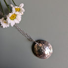 Dezanne Design Eco Silver Hammered Dome  Pendant