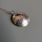 Dezanne Design Eco Silver Hammered Dome  Pendant