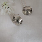 Dezanne Design Eco Silver Oxidised Dome Earrings | 18 mm Circle | Dangle and Drop Earrings | Recycled Sterling Silver (Copy)